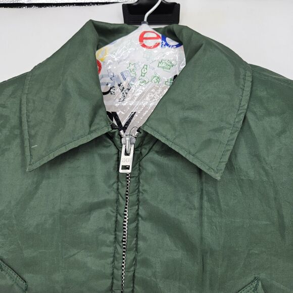 Vintage Golden Fleece Jacket Mens 40 Industrial Outerwear Olive Green Coat - Picture 2 of 13